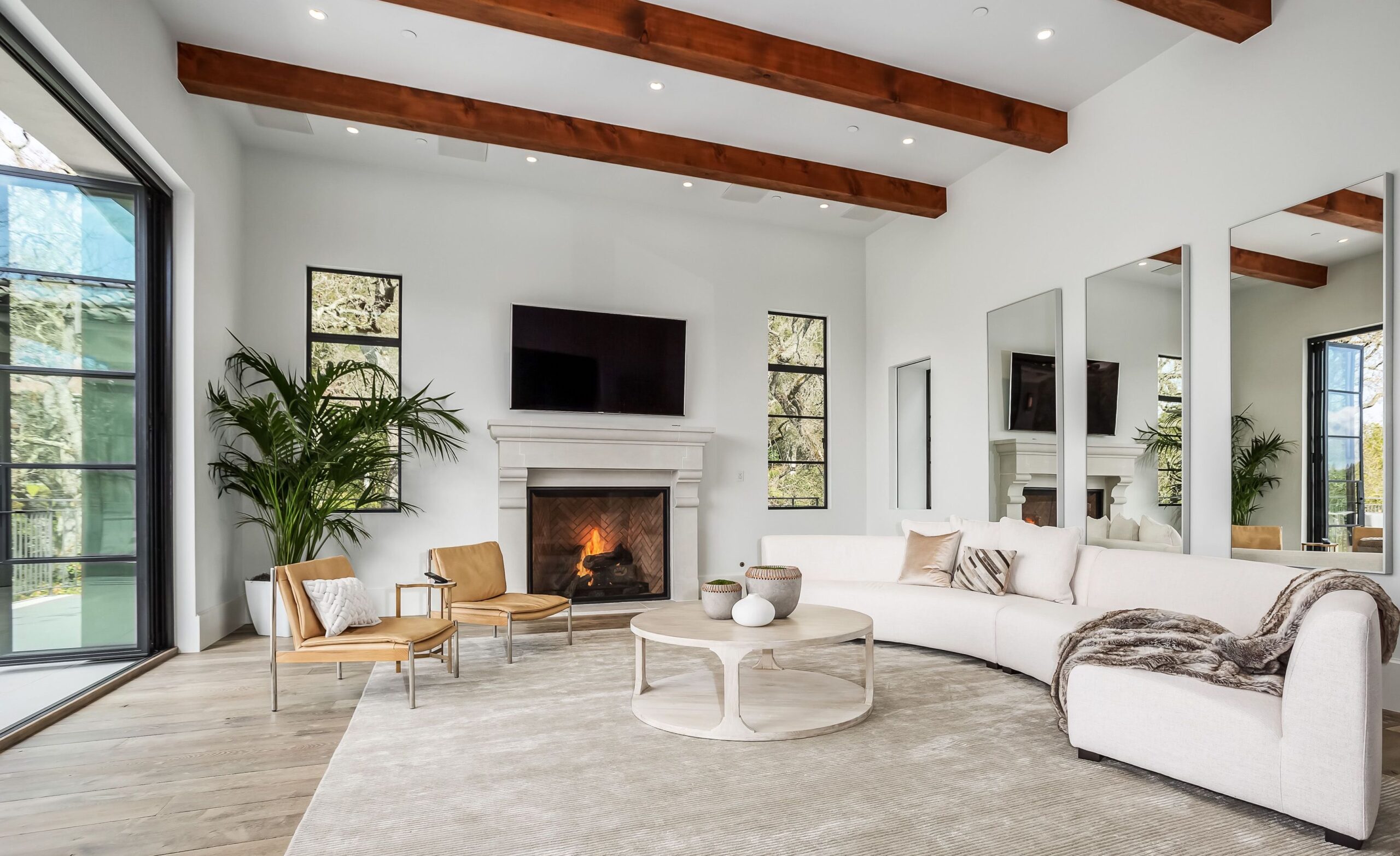 White modern living room.